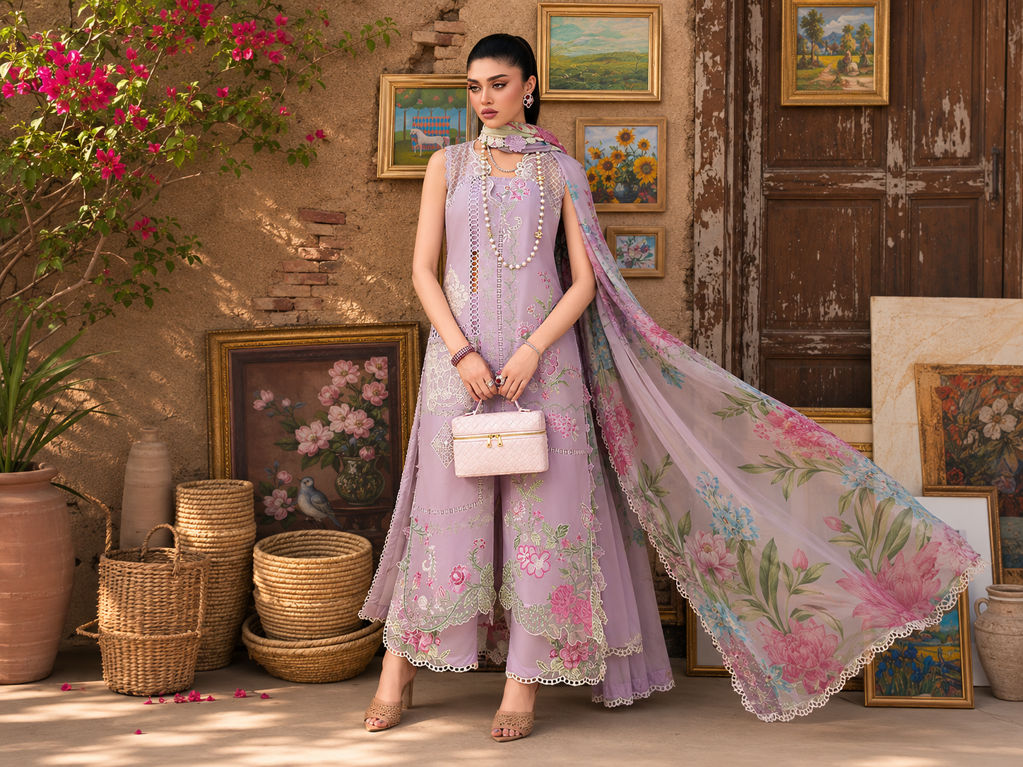 Saira Shakira - Bloom Luxury Lawn Collection - IRIS-08A - Unstitched