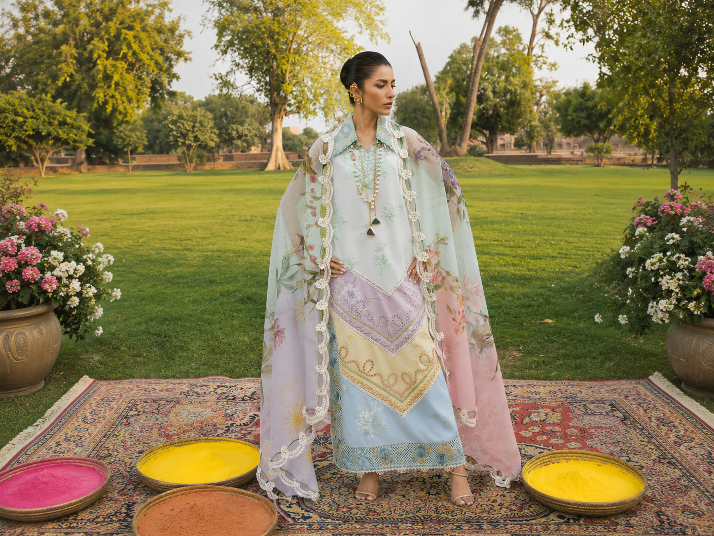 Saira Shakira - Bloom Luxury Lawn Collection - AVA-01A - Unstitched