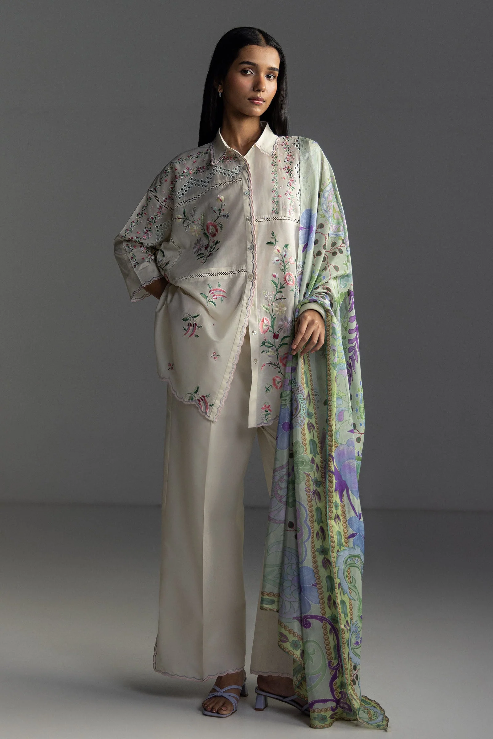 Coco by Zara Shahjahan Embroidered Lawn Unstitched 3Pc Suit D-05A SEREN