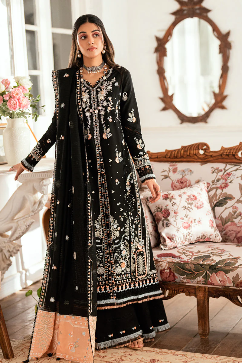 Qalamkar Luxury Lawn Unstitched Embroidered 3Pc Suit SB-03 Misha