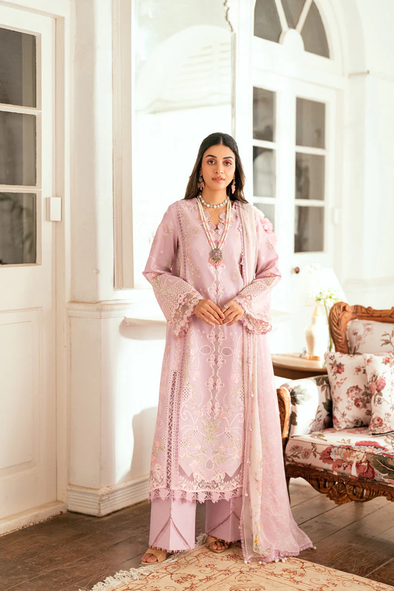 Qalamkar Luxury Lawn Unstitched Embroidered 3Pc Suit SB-06 Komal