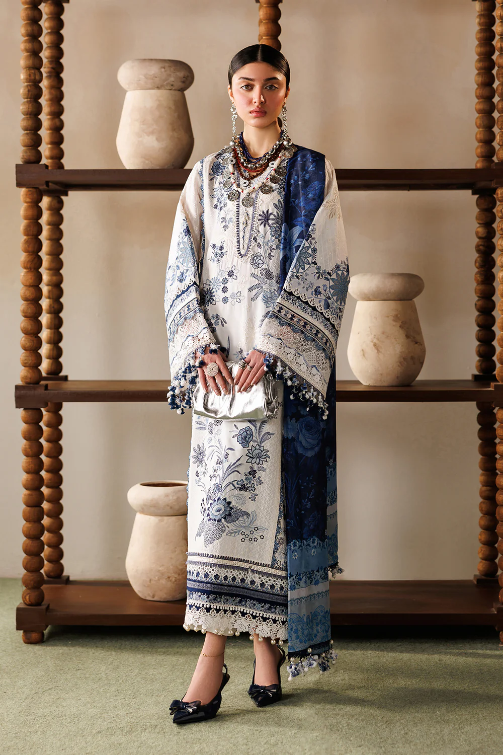 Baroque Eid Lawn Unstitched Embroidered 3Pc Suit EL26-D06