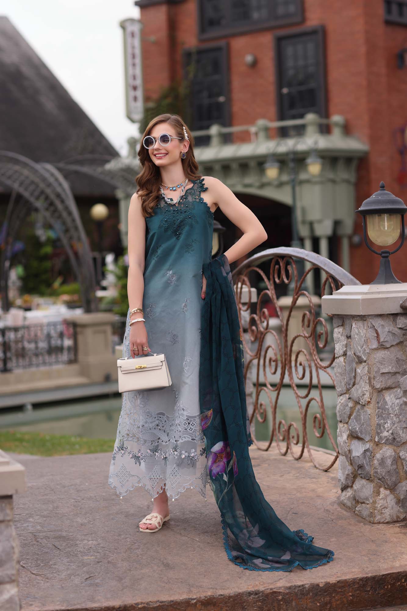 Noor by Saadia Asad Eid Luxe Chikankari Unstitched 3Pc Suit D-10