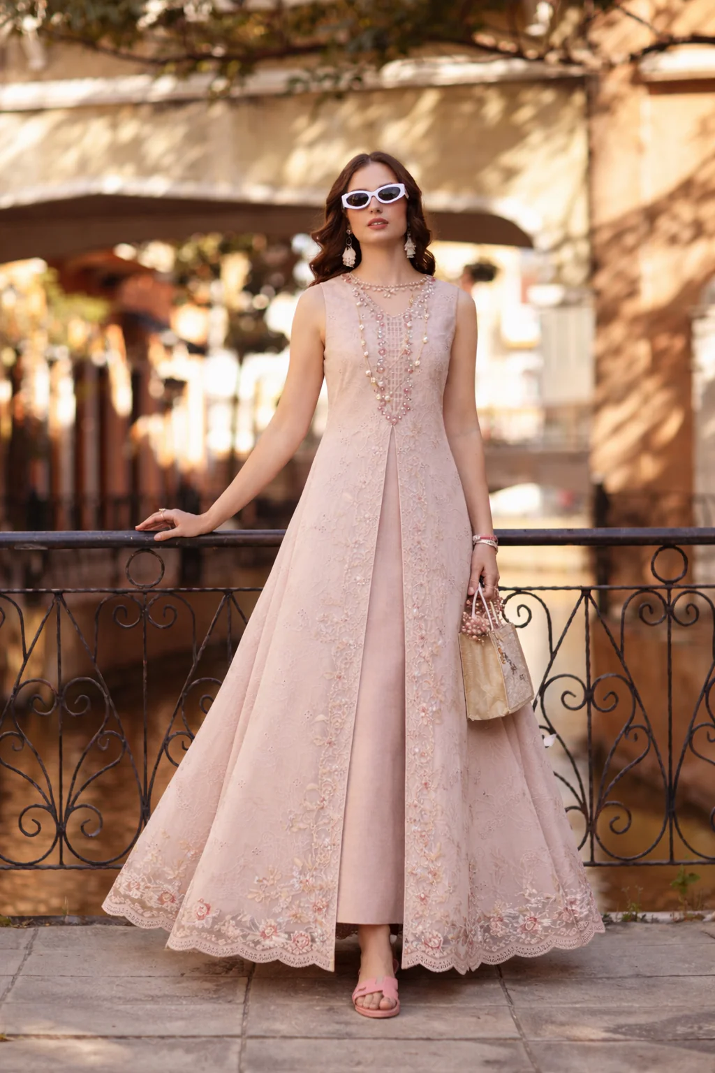 Noor by Saadia Asad Eid Luxe Printkhaas Unstitched 3Pc Suit D6 - B