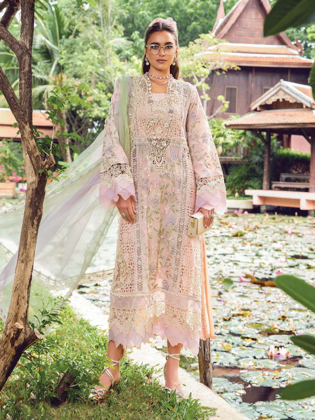 Maria.B Embroidered Luxury Lawn Unstitched 3Pc Suit EL-24-07