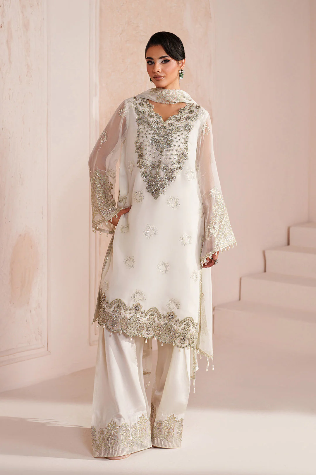 Alizeh Aymal Embroidered Chiffon Unstitched 3Pc Suit AF-BHM-4067-Zeba