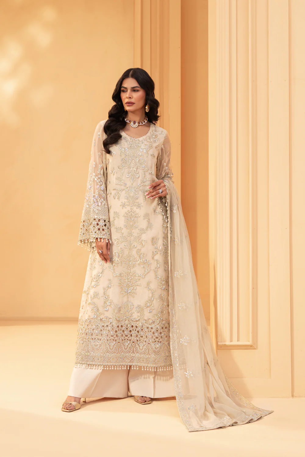Lavish Nikhaar Luxury Chiffon'25 -PEARL BUSH