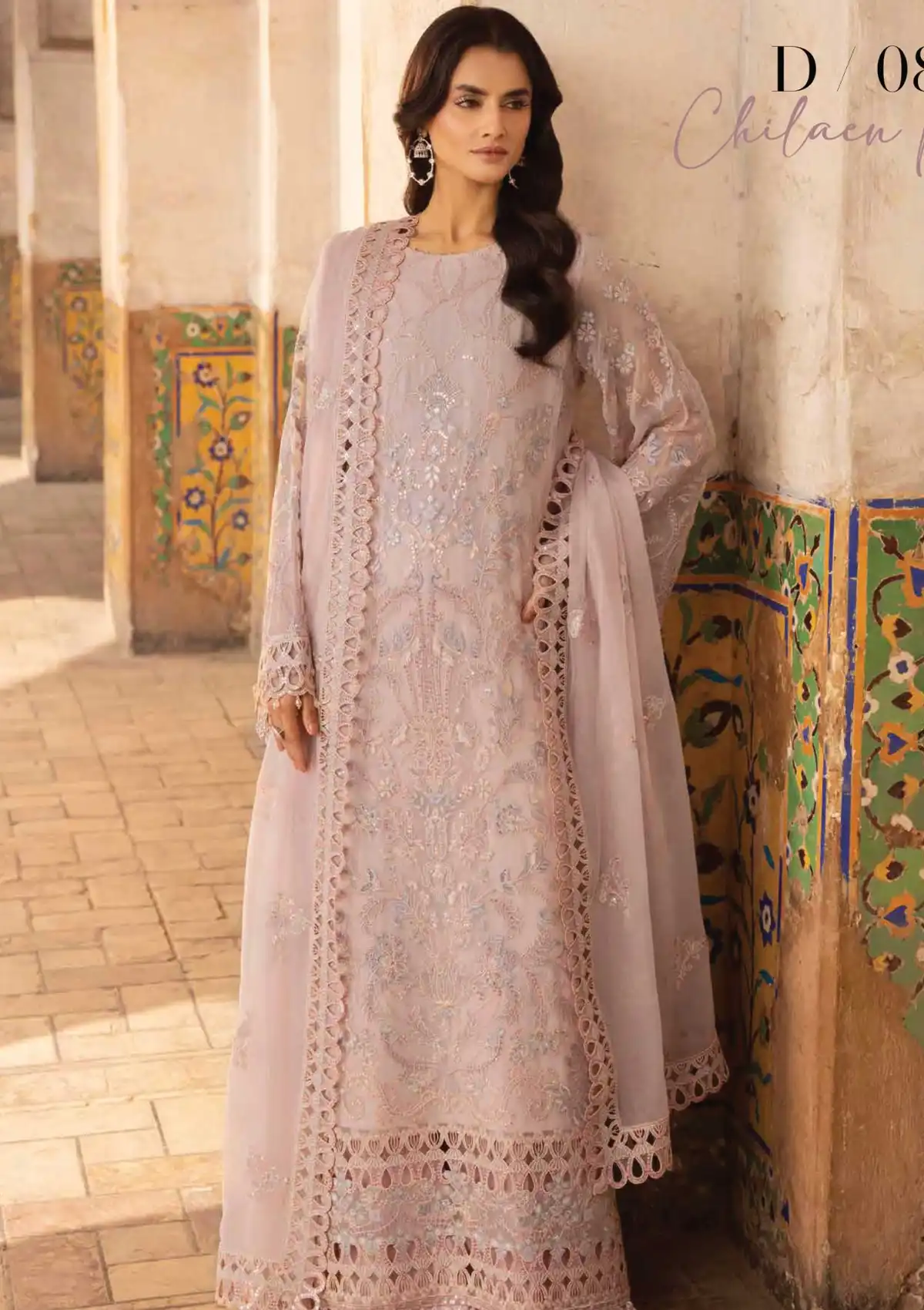 Lavish Dilkash Luxury Chiffon'25 D-08 Chilaen Pink