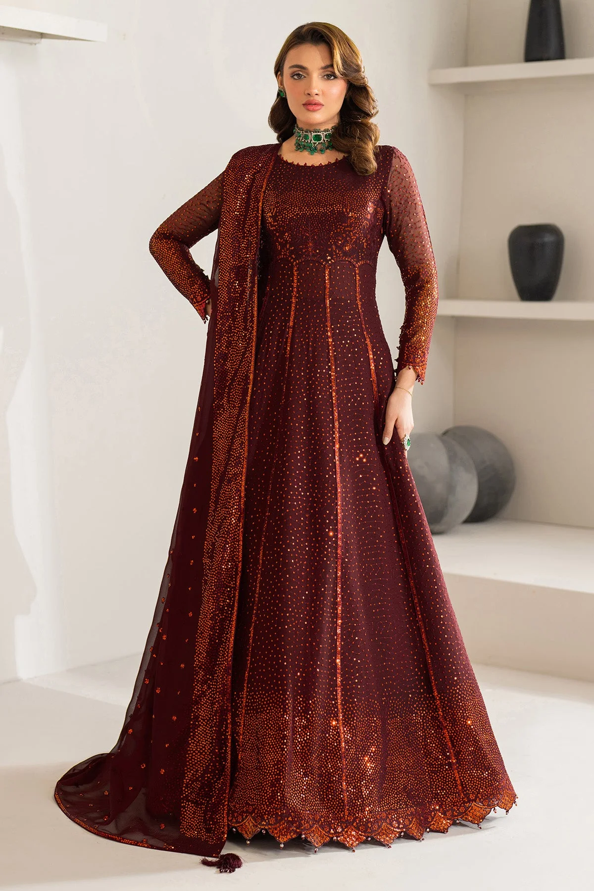 Alizeh Formals Embroidered Chiffon Unstitched 3Pc Suit AF-CH-2190-Liyana