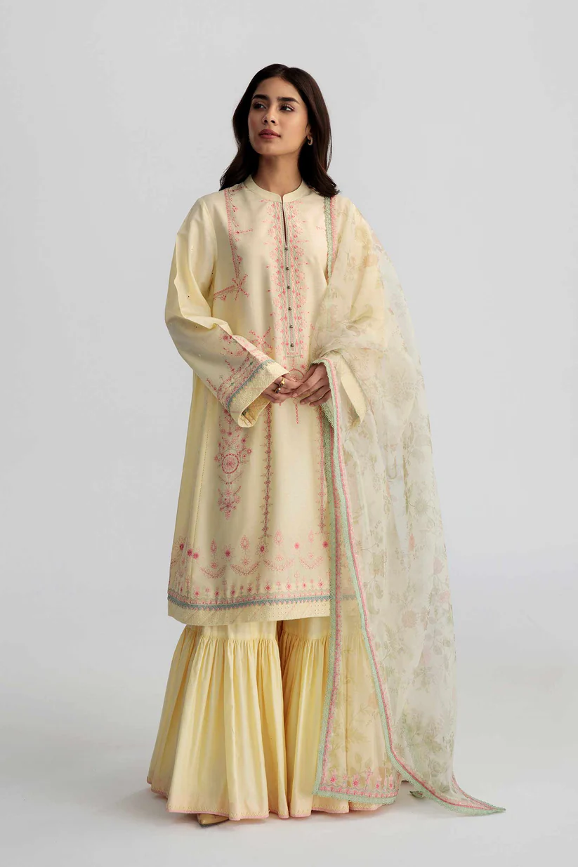 Coco by Zara Shahjahan Embroidered Lawn Suits Unstitched 3 Piece Z23-3a