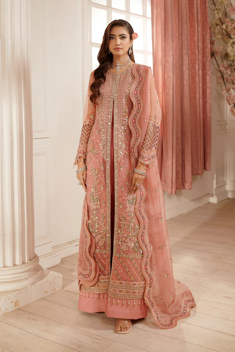 Tabeer By Maryam's Luxury Embroidered Organza 3 Piece Unstitched Suit A-0007 Sibel