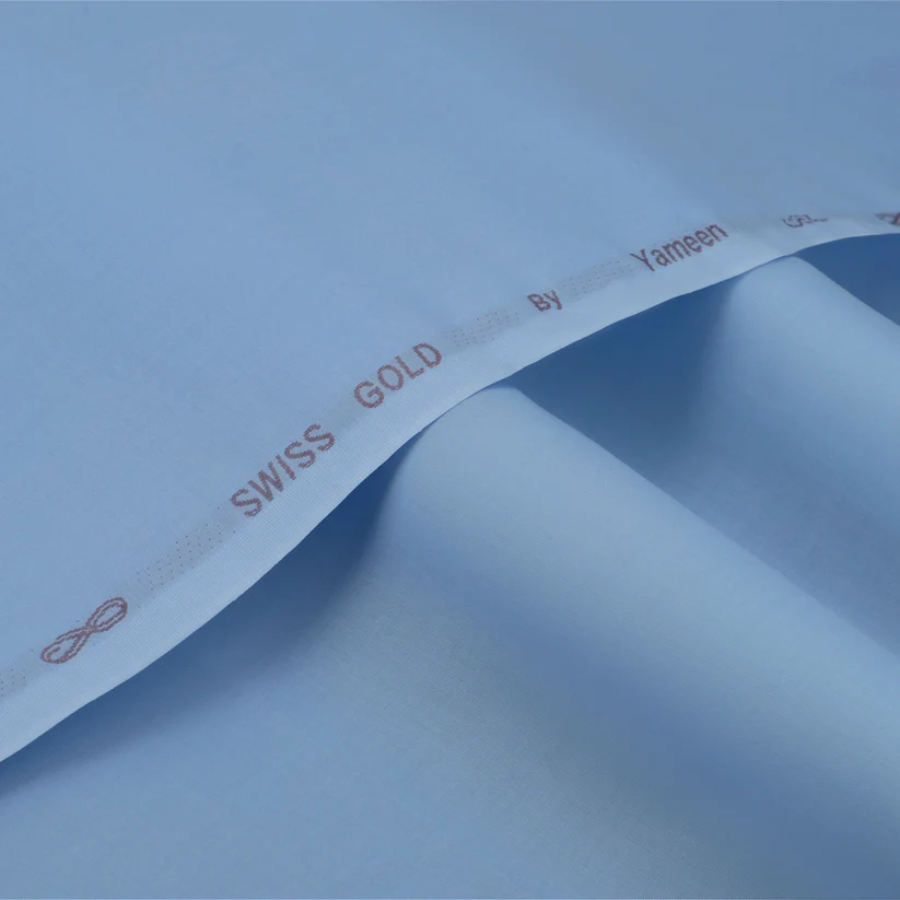 Yameen Swiss Gold - Summer 100% Premium Cotton Sky Blue