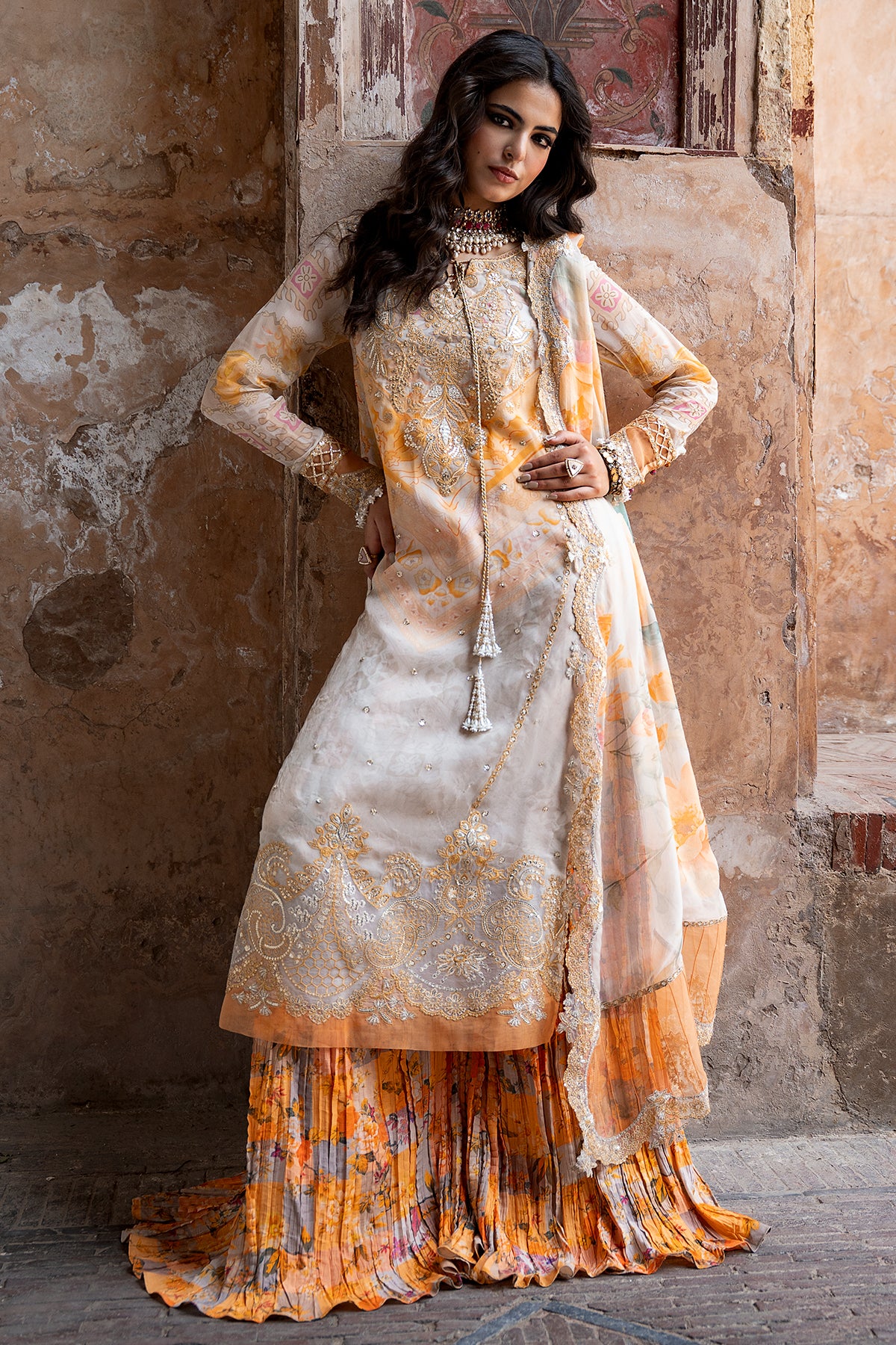 Charizma 3-PC Unstitched Embroidered Chiffon Collection VSLW6-06