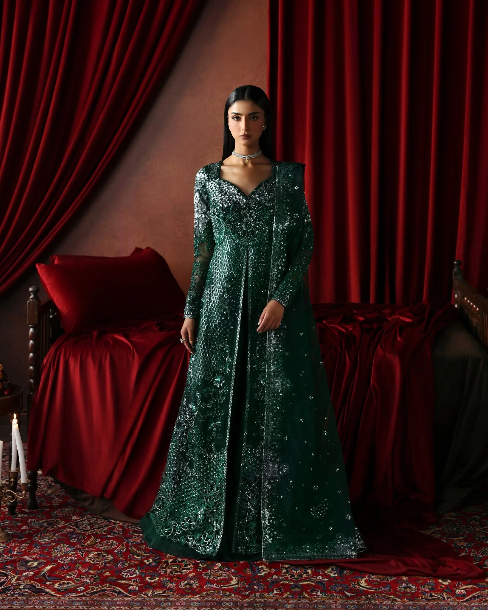 Afrozeh La Fuchsia Unstitched Formal 3Pc Suit FWU-0073 Hierophant