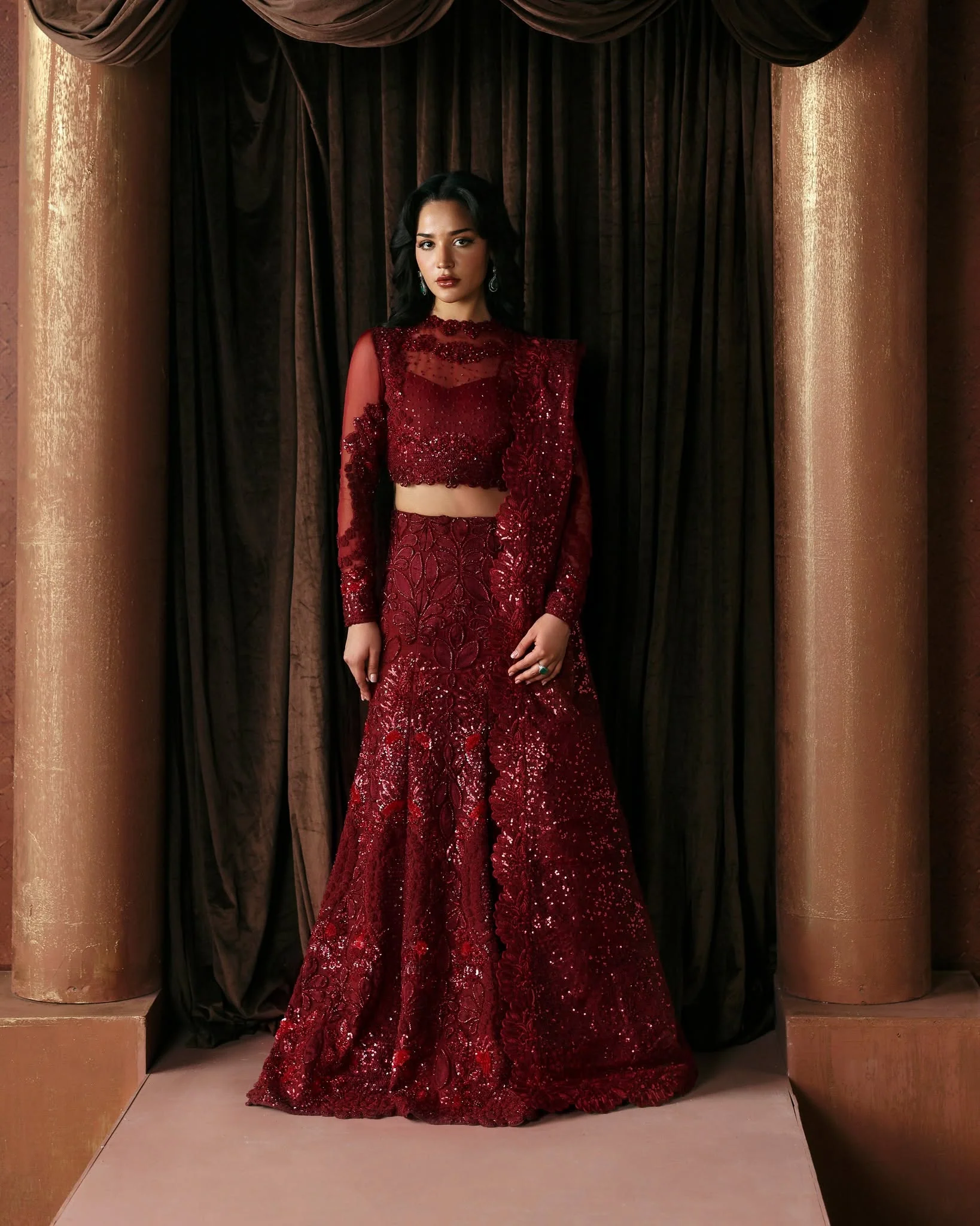Afrozeh La Fuchsia Unstitched Formal 3Pc Suit FWU-0078 Lover